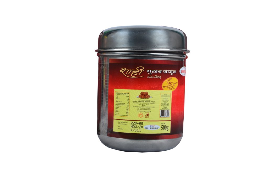 Indian milky Instant Shahi Gulabjamun Mix, Packaging Type: steel, Packaging Size: 500 Gm