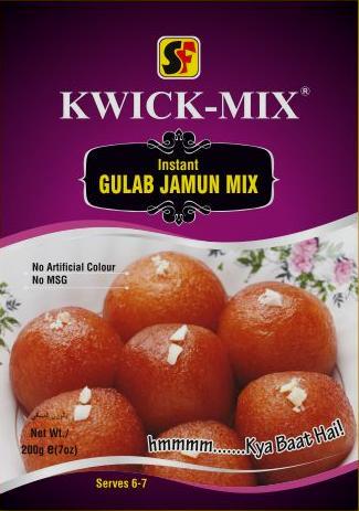 Indian Sweet milk powder Gulab Jamun Mix 200gm, Packaging Type: Packet