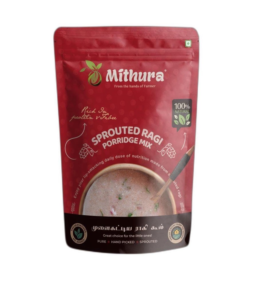 Indian Mithura Sprouted Ragi Porridge Mix, Energy: 407 Kcal, Packaging Size: 500g