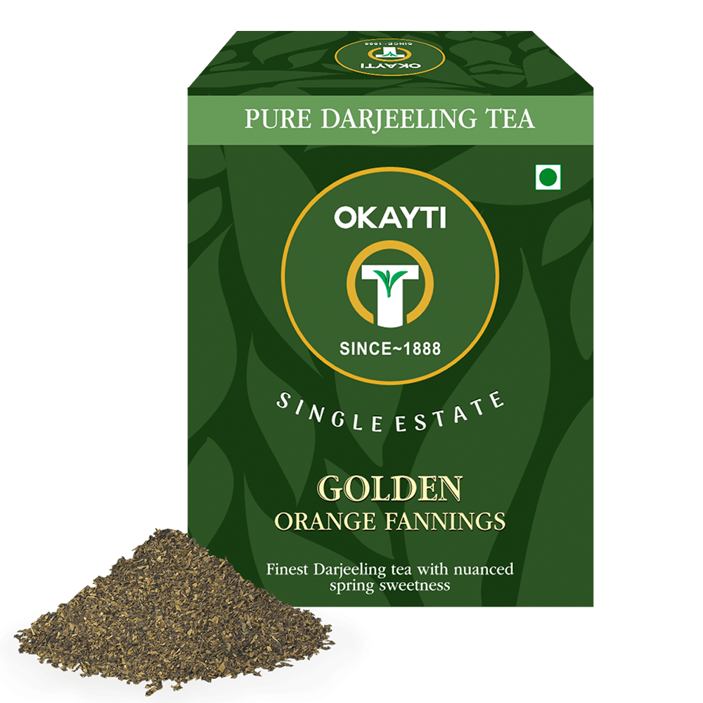 Darjeeling Golden Orange Fannings - Pure Darjeeling Tea- Organic Tea Leaves