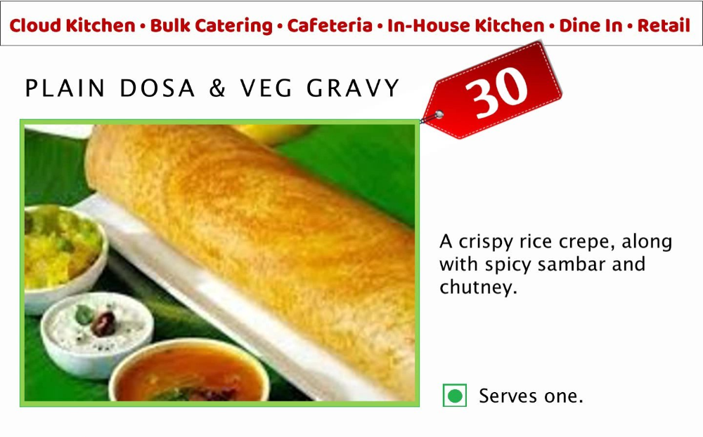 Rice Indian Plain Dosa, Live Counters, Packaging Type: Packet