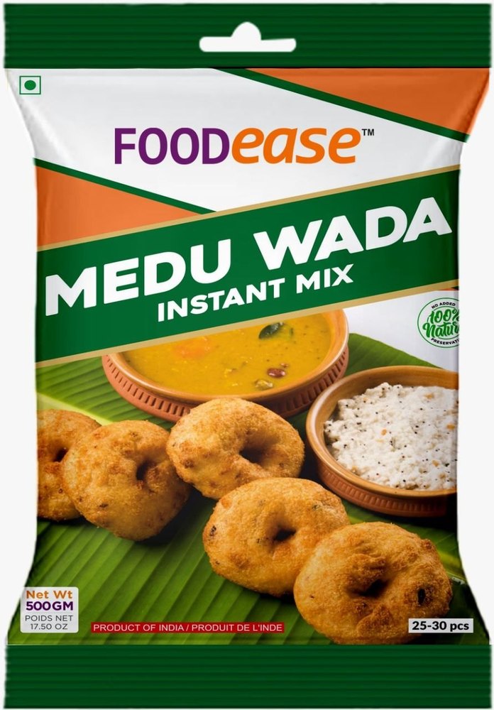 South Indian Rice Foodease Medu Vada Instant Mix, Packaging Type: Packet, Packaging Size: 500g