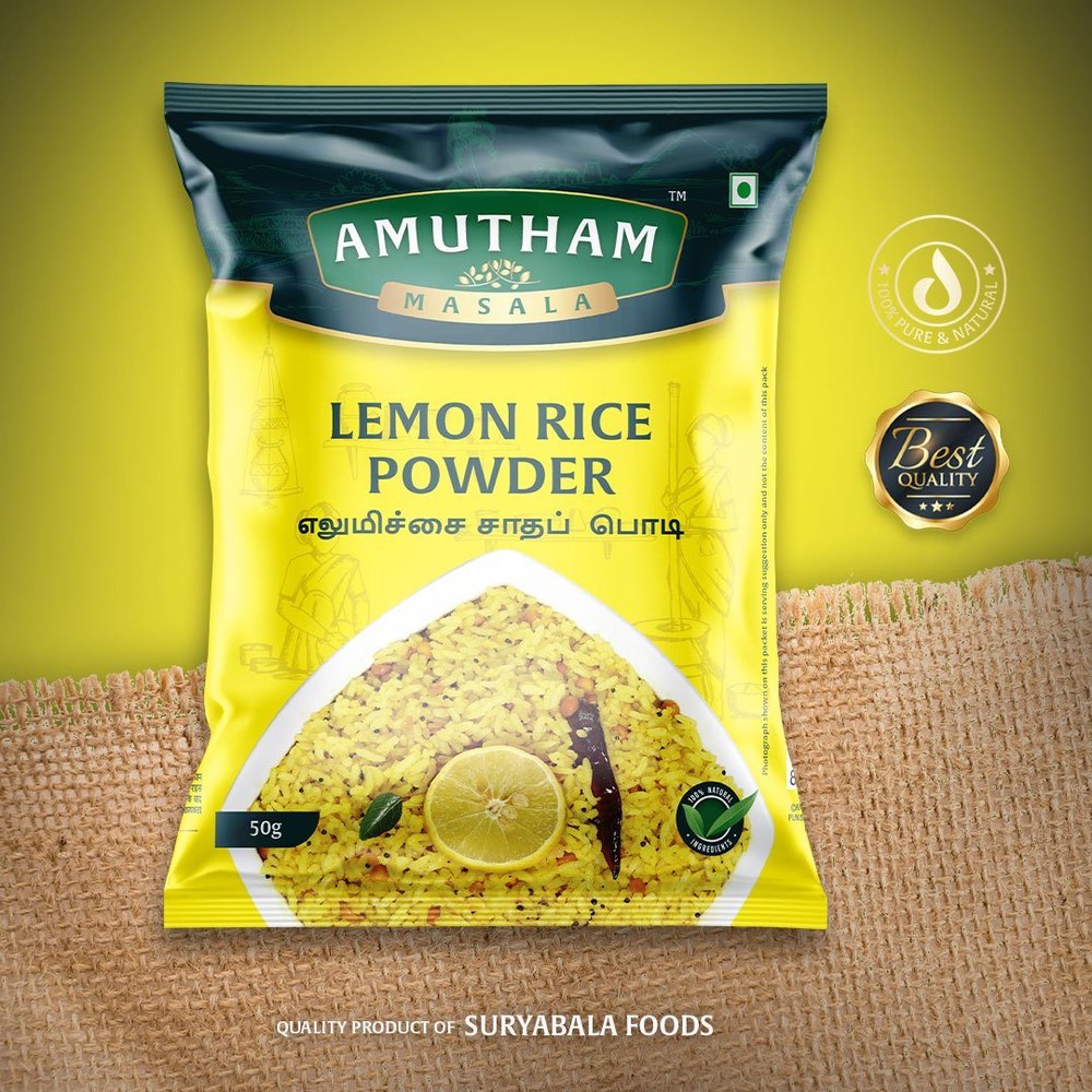 Amutham Instant Lemon Rice Mix, Packaging Type: Packet, Packaging Size: 50gm