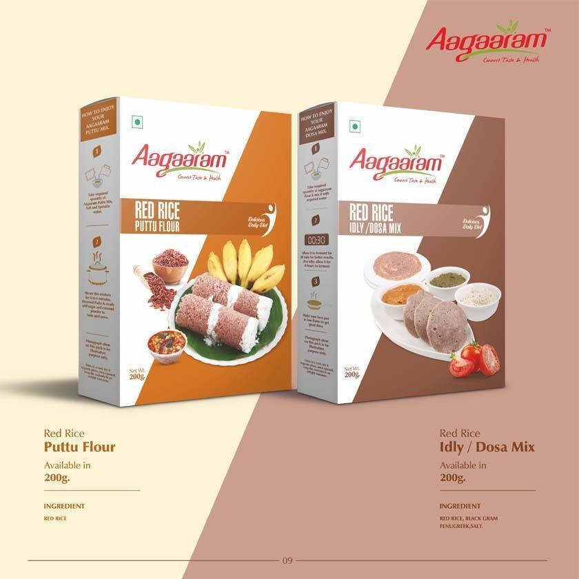 South Indian Red Rice Puttu Flour/ Red Rice Dosa Mix, Packaging Type: Box
