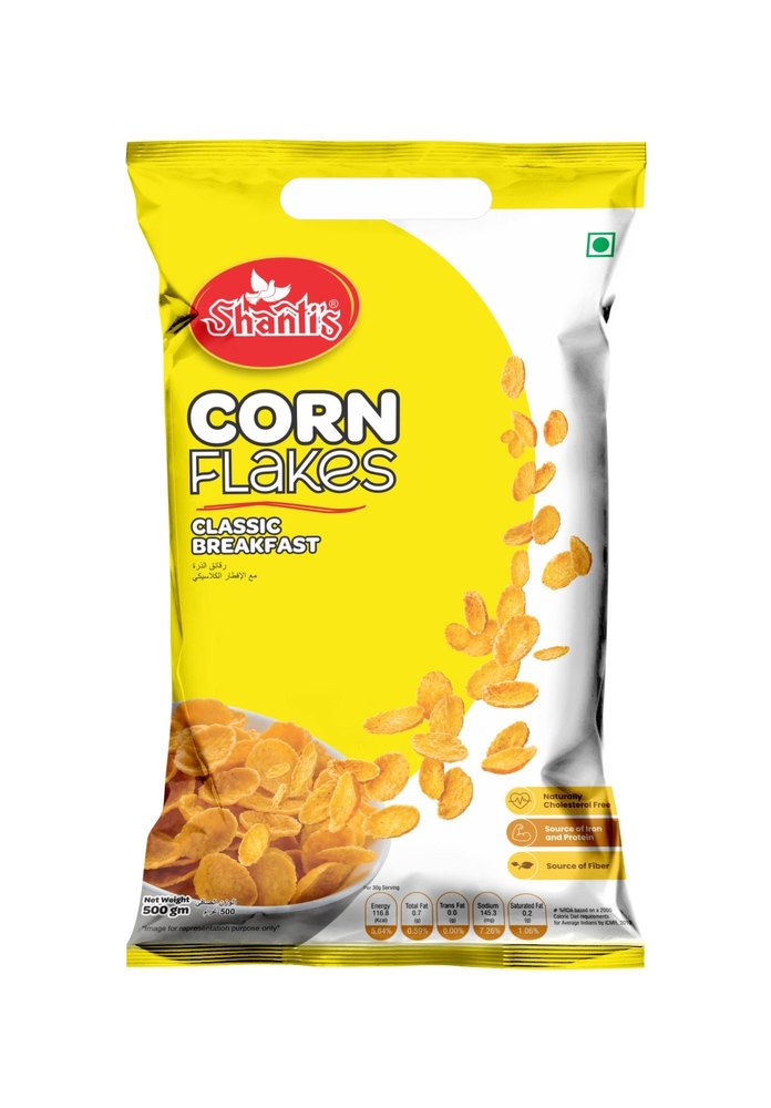Shantis Corn Flakes, Packaging Type: Carton
