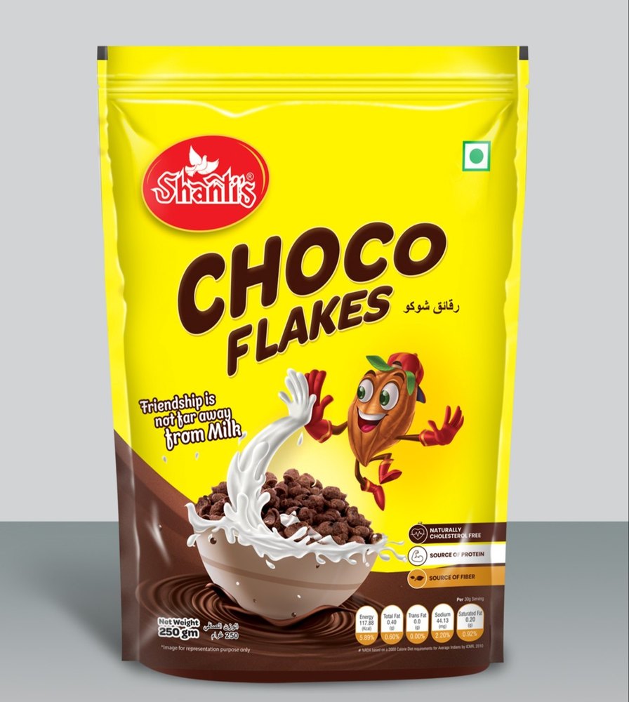 Chocolate Wheat Choco Flakes Crunchy, For Instant, Packaging Type: Box
