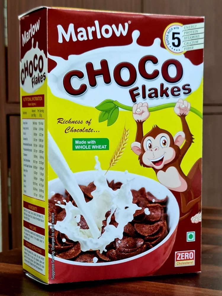 Chocolate Wheat Choco Flakes, For Breakfast Cereal, Packaging Type: Box