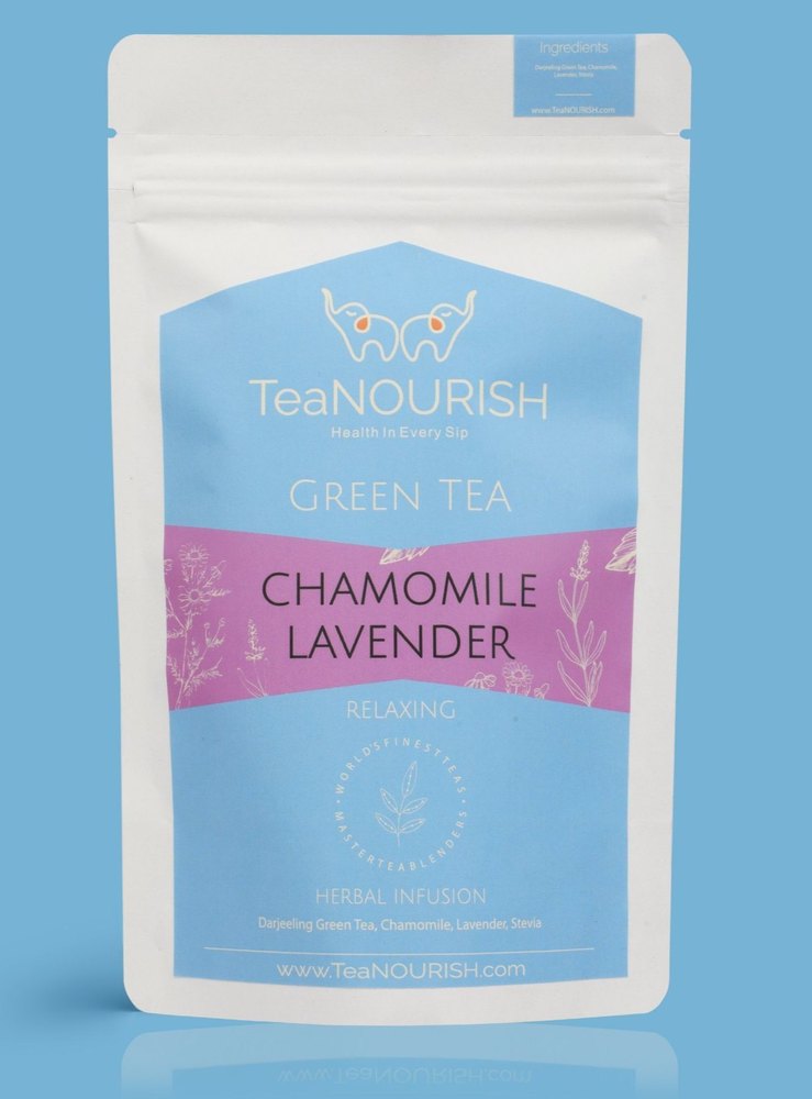 Teanourish Leaf Relaxing Chamomile Lavender Green Tea