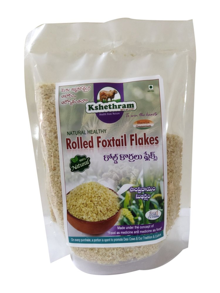 Natural Rolled Foxtail Flakes, Packaging Type: Packet