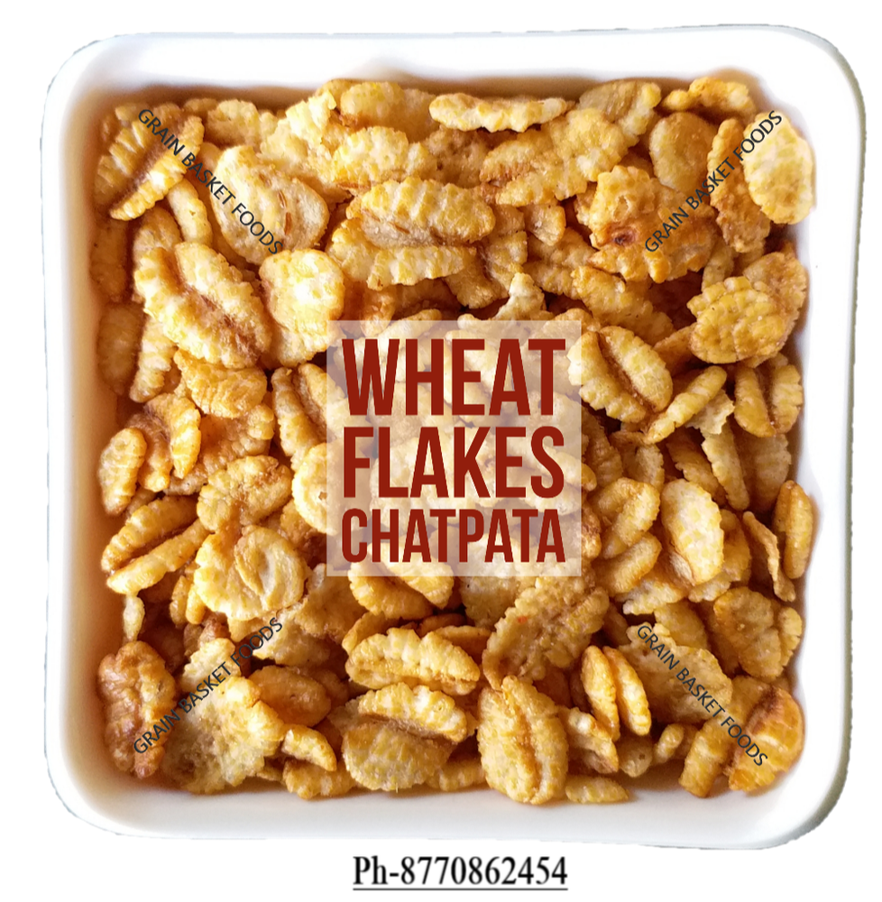 Indian Roasted Crispies Wheat Flakes Chatpata, Packaging Type: Laminated hdpe woven sack, Gluten Free