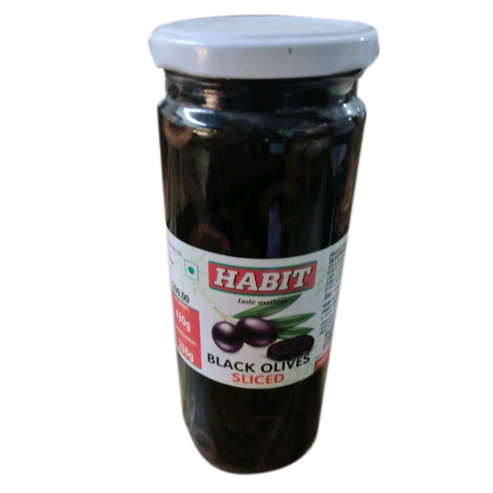 Habit Black Olives Sliced, Packaging Size: 430g