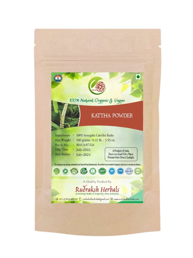 Organic Kattha Powder, Packaging Size: 100g