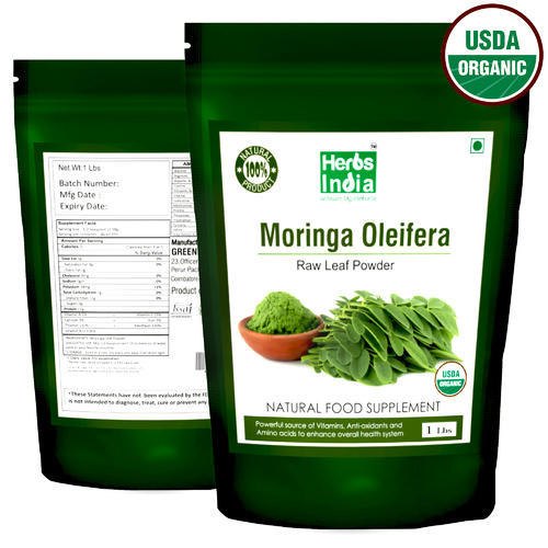 Organic Moringa Oleifera Leaf Powder, Packaging Size: 1 Lbs