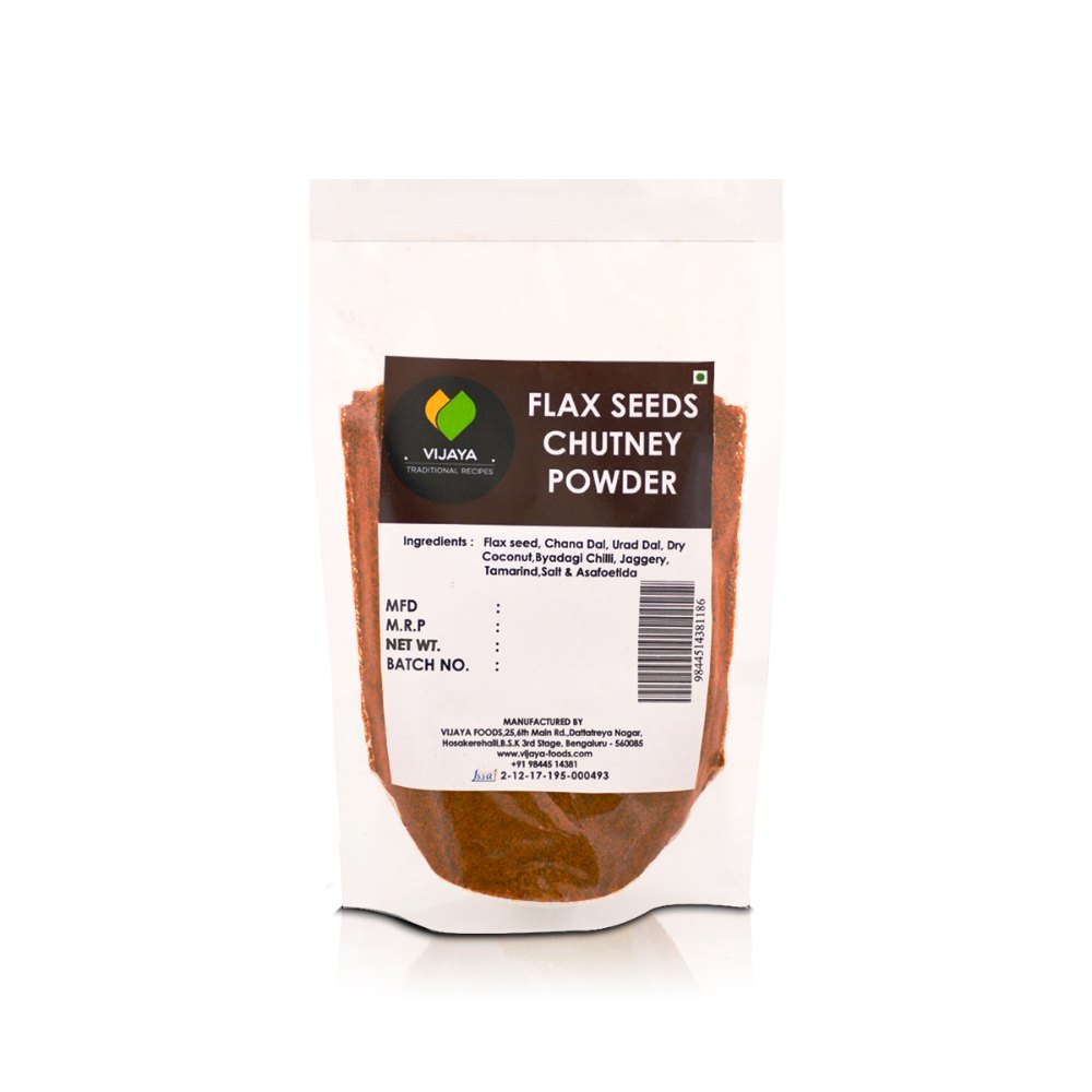 Vijaya Flax Seeds Chutney Powder, 100 Gm