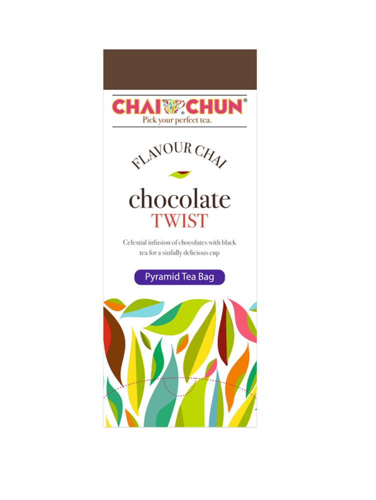 Chocolate Twist Tea Bag - Flavoured Pyramid Tea Bags - 16 Tea Bags