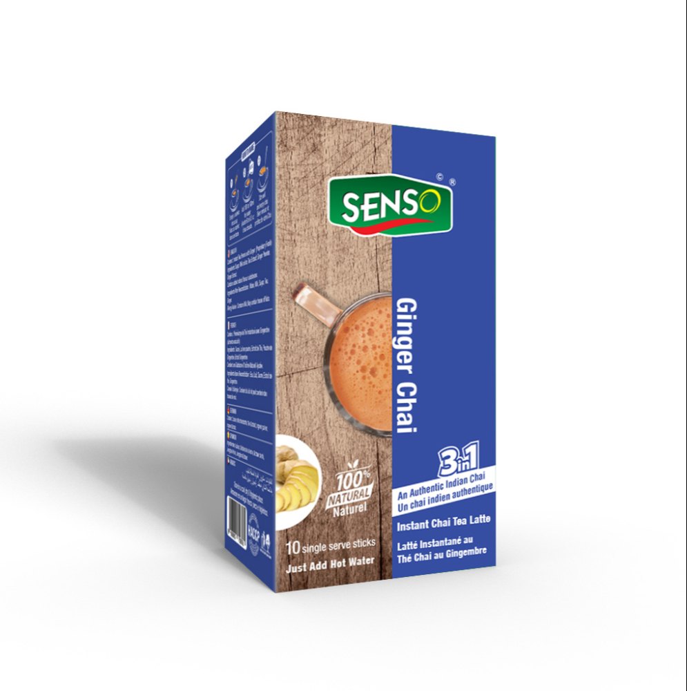 Senso 3 in 1 Ginger Tea, Packaging Type: Box, Pack Size: 220 Gm