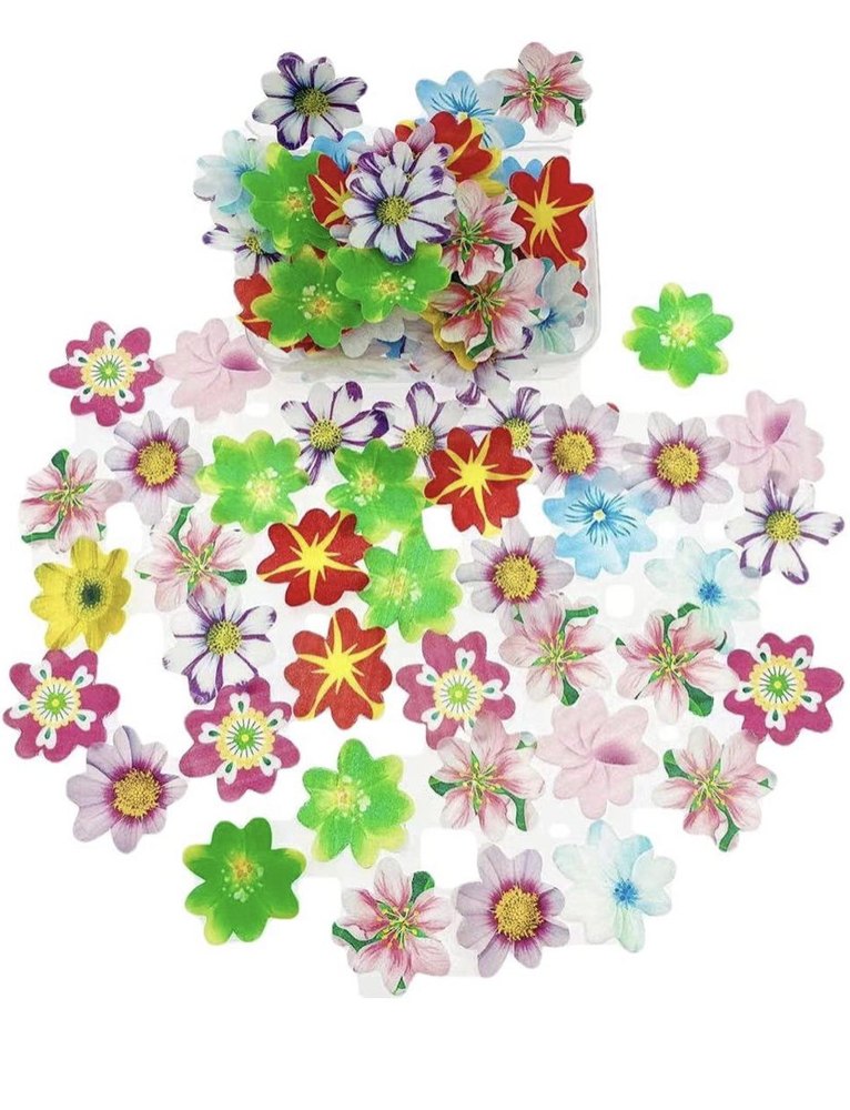 Vanilla Plastic 330Pcs Edible Flower For Cake Decoration Wedding Made Of Rice Paper