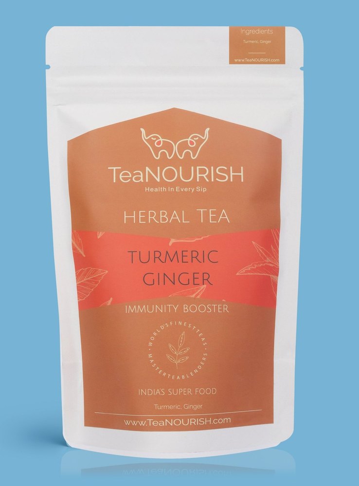 Teanourish Turmeric Ginger Herbal Tea, Leaves