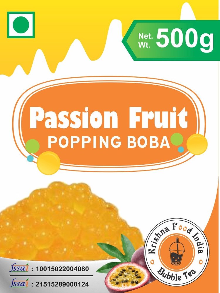 Passion Fruit Popping Boba, Packaging Type: Packet, Packaging Size: 500gm