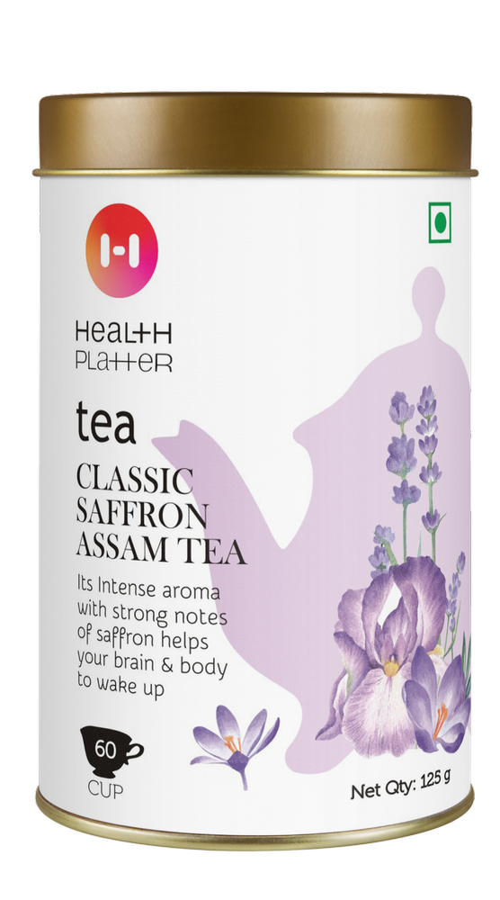 Health Platter Classic Saffron Assam Tea, Granules, Packaging Size: 125g