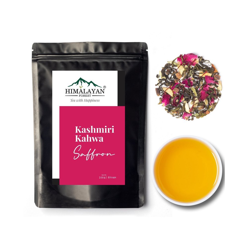 Himalayan Forest Kashmiri Kahwa Saffron Tea, Packaging Type: Packet, Packaging Size: 100 Gm