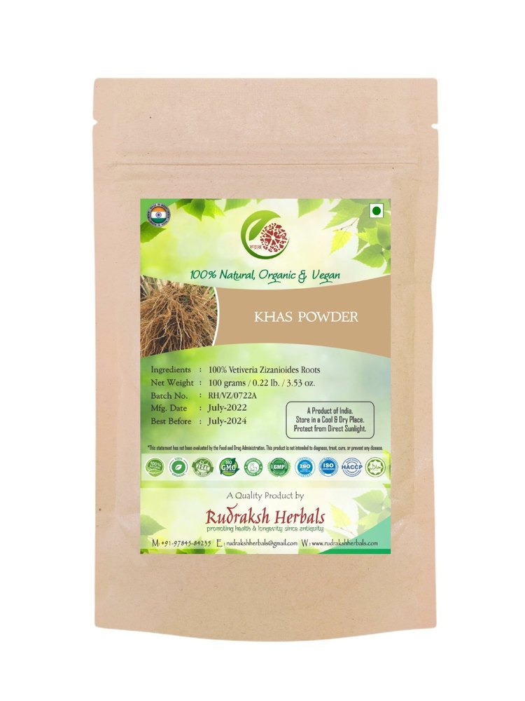 Organic Khas Powder, Packaging Size: 100g