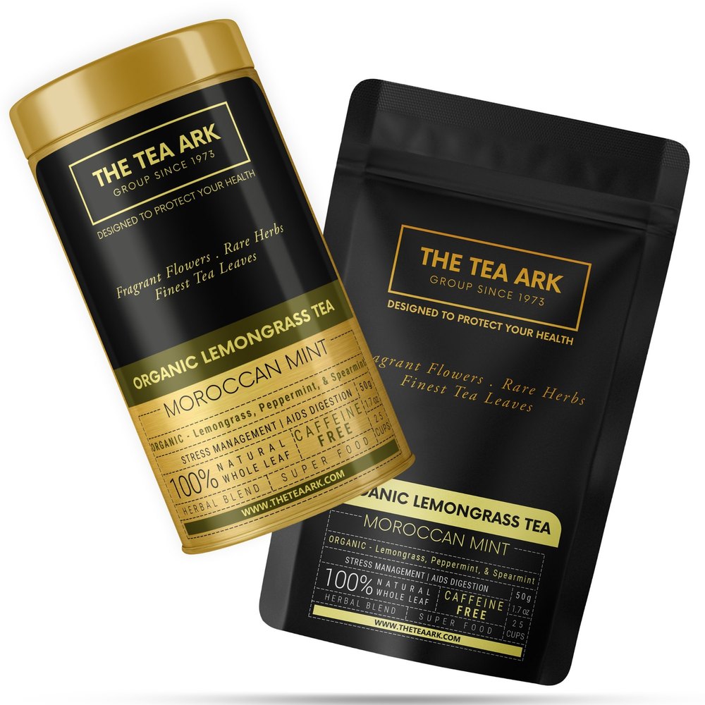 Tin & Pouch The Tea Ark Lemongrass Tea t (25 Cups), 50 Gms (Pouch Pack)