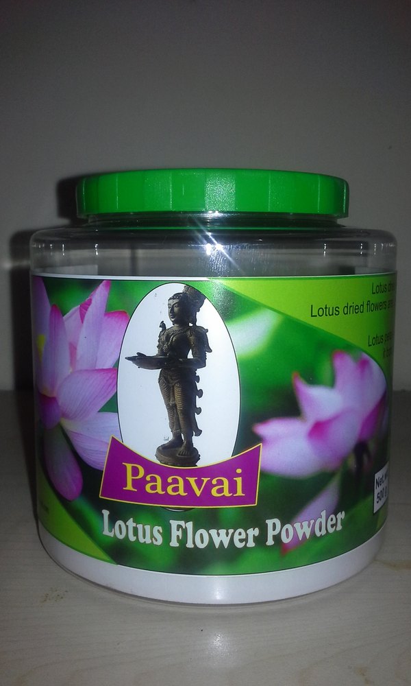 PAAVAI Lotus Flower Powder, Packaging Type: Pet Jars, 500 Gram