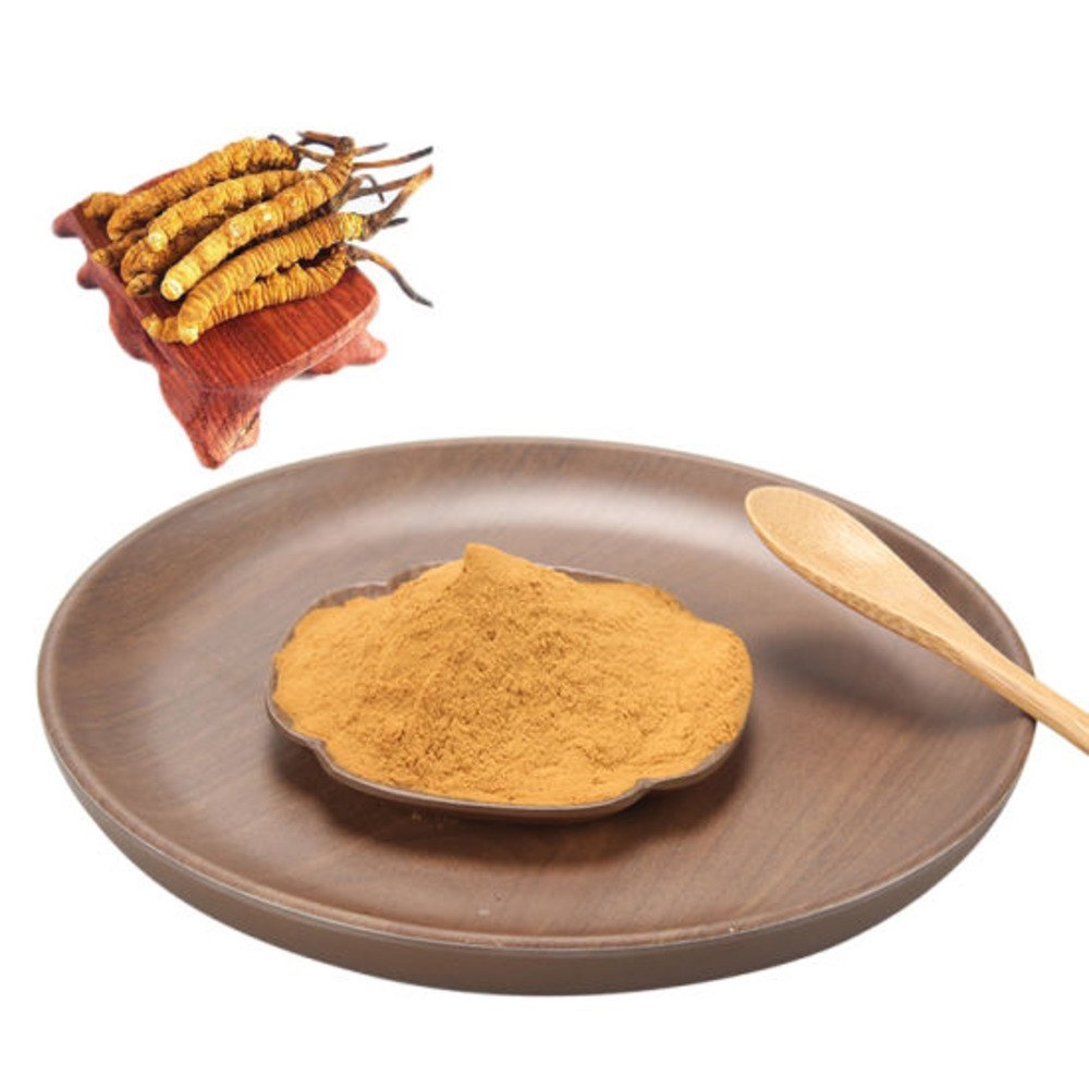 Bright Orange Brown Cordyceps Sinensis Powder