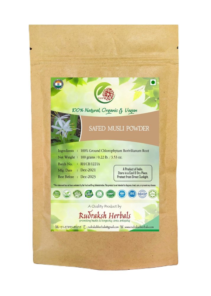 Safed Musli Powder, Packaging Size: 100 Grams