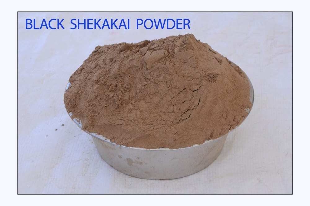 Dark Brown Or Blackish Shekakai Powder (black), 25 kg