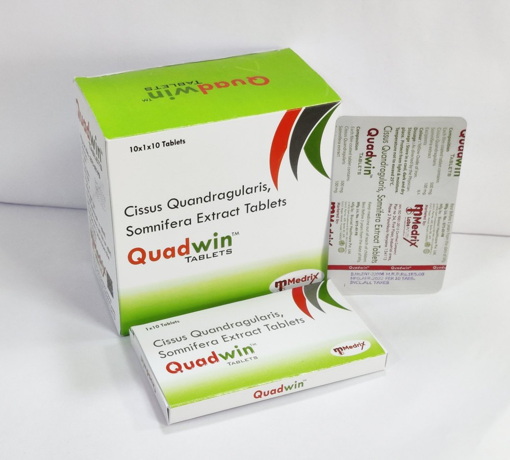 Herbal Brown Cissus Quadrangularis (hadjod ) Somifera Extract Tablets In Hebal, Packaging Type: Box, Packaging Size: 1x10x10