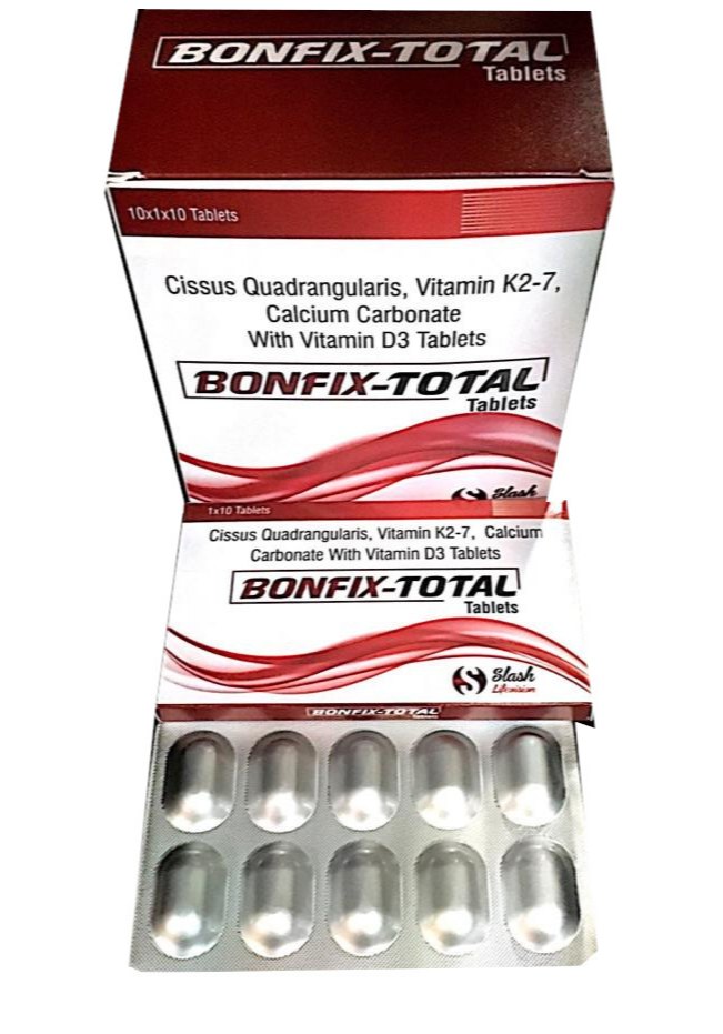 Bonfix-Total Hathjod Cissus Quadrangularis TABLET, 10*10 Tablets, Slash