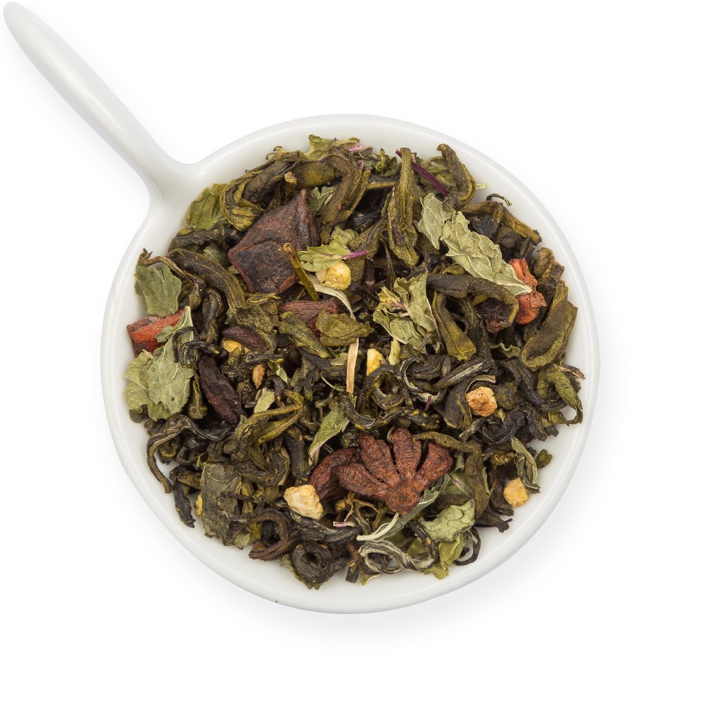 In- Organic Orange Mint Green Tea, Leaves