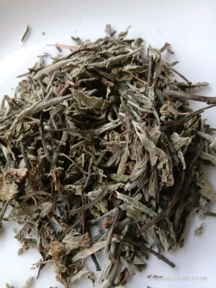 Green Mint Silver Needle Tea, Leaves