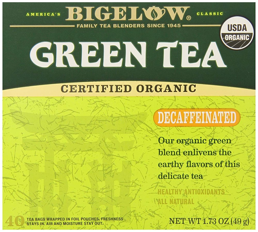 Bigelow Tea Organic Green Tea Decaffeinated 40 Tea Bags