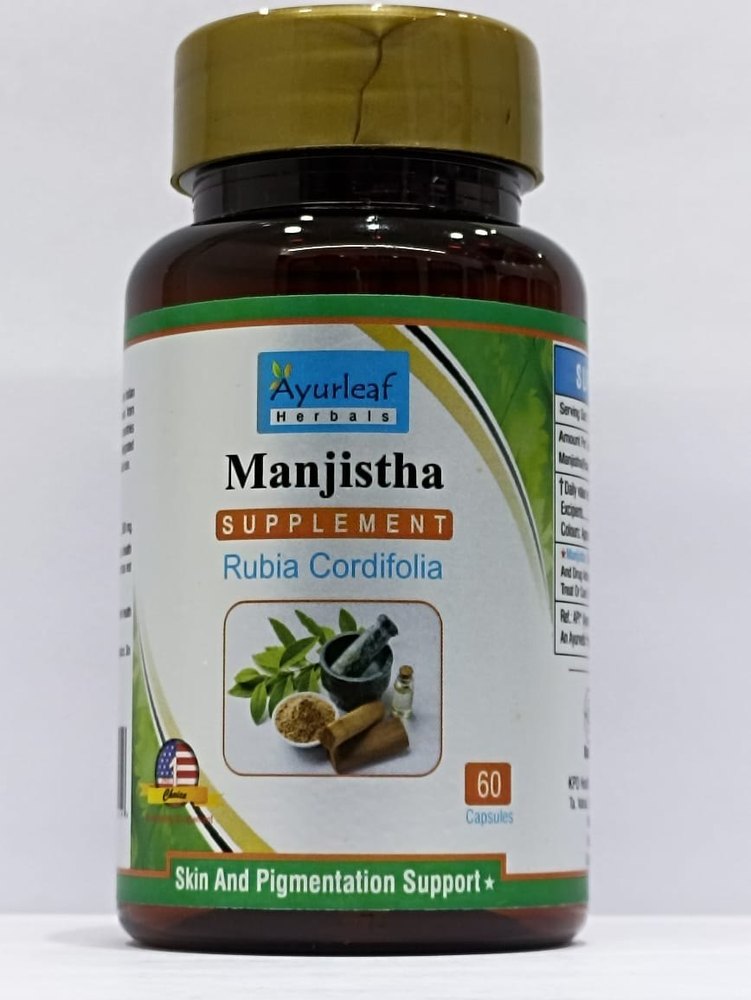 Green Manjishtha Rubia Cardifolia, Packaging Size: 1 X 60 Caps, Packaging Type: Pet Bottle