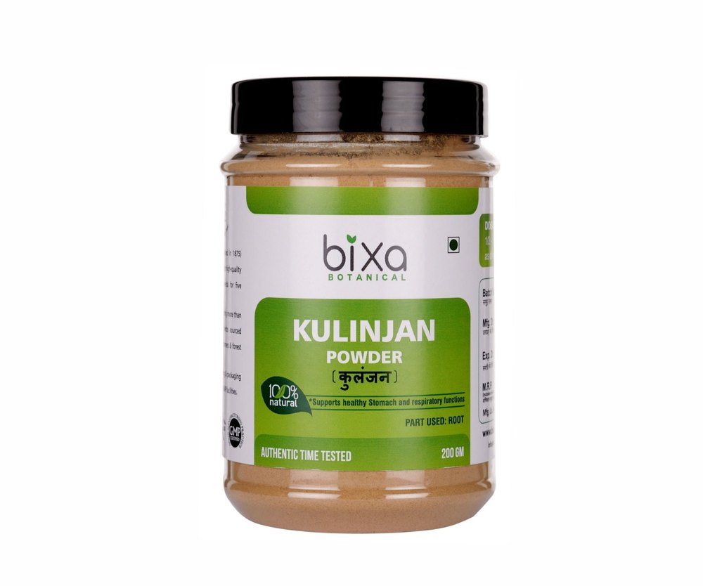 Brown KULINJAN ROOT POWDER ALPINIA GALANGA- 200 gm, Packaging Type: Bottle