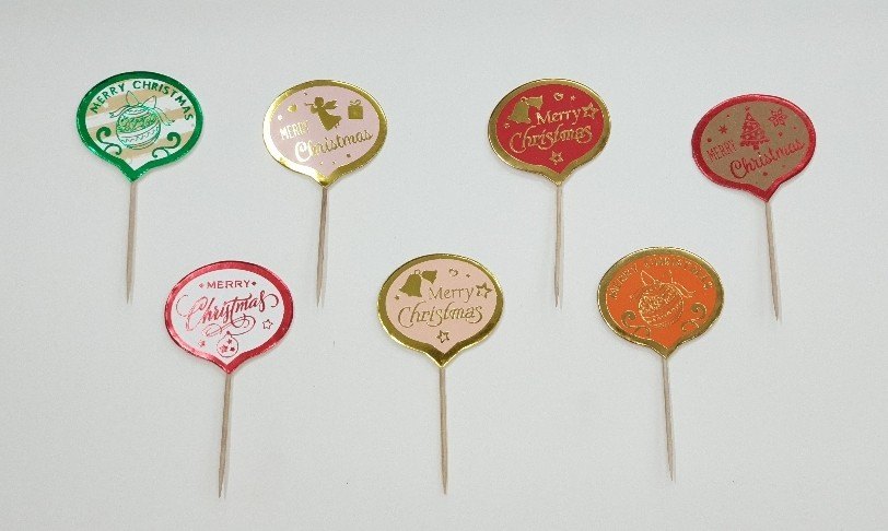 10 Or 50 Christmas Cake Topper, For Bakery, Packaging Type: Packet
