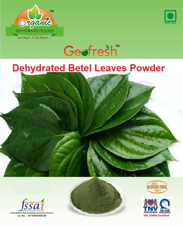 GEOFRESH Spice Dehydrated Betel Leaves Powder, Packaging Type: Plastic Bag, Silver Bag, Packaging Size: 1 Kg