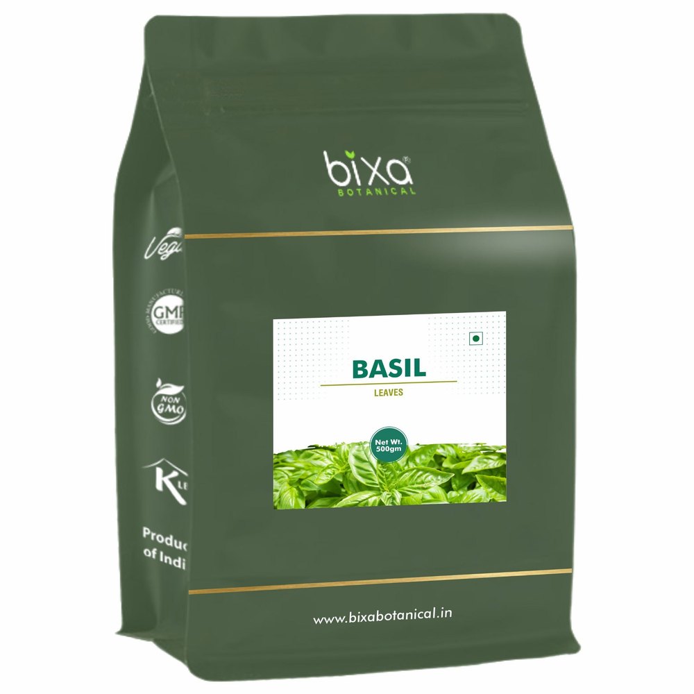 Green BASIL (TULSI) DRY LEAVES, 500 gm, Packet