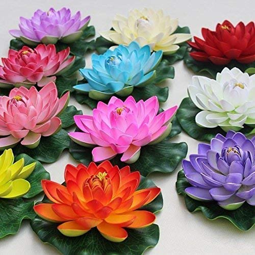 Artificial Decoration Plastic Flower Floating Lotus, Packaging Type: Cartoon Box