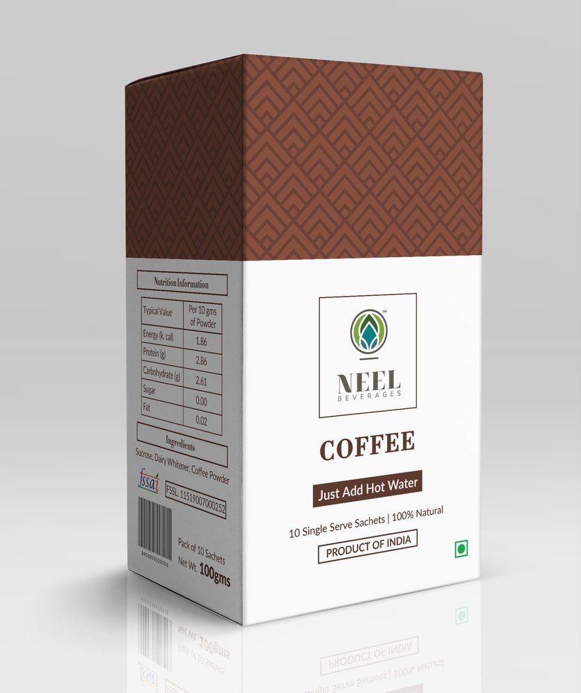Neel Brown Coffee Powder Premix, Pack Size: Sachet, Packaging Size: Mono Box