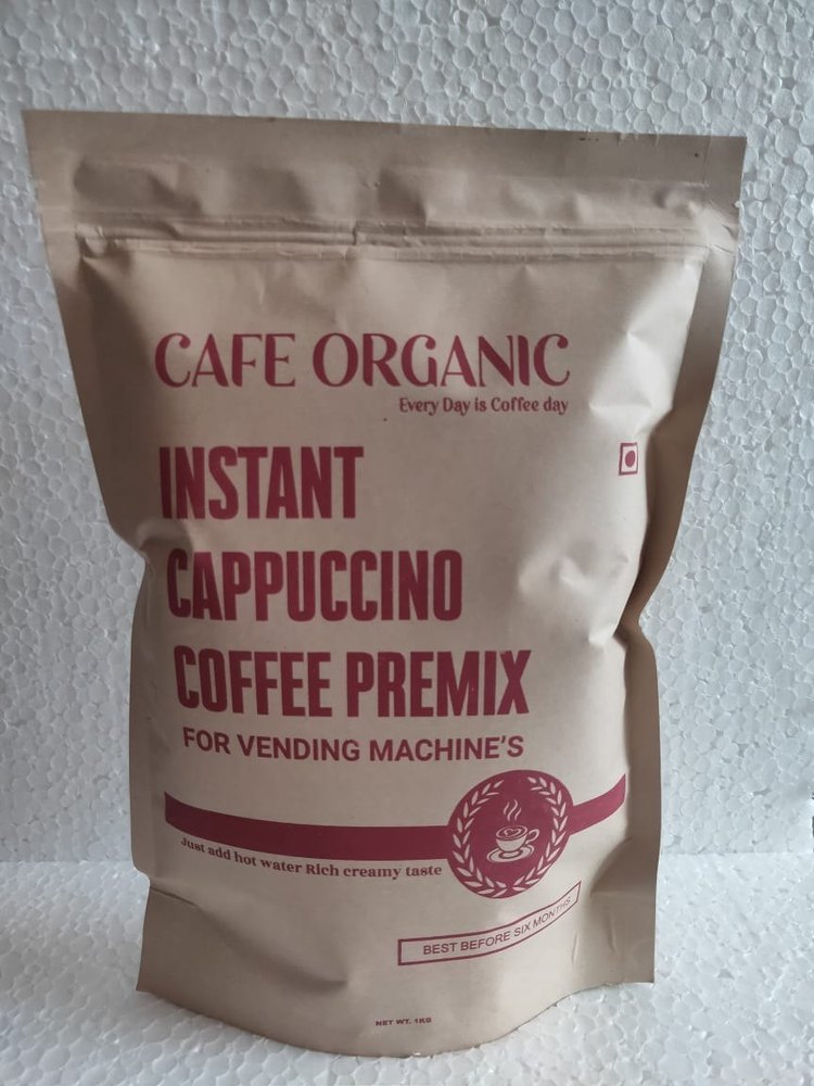 Cafe Organic Powder Instant Cappuccino Coffee Premix, Packaging Size: 1 Kg
