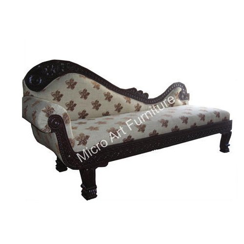 3 Seater Teak Wood Designer Wooden Chaise Lounge Sofa