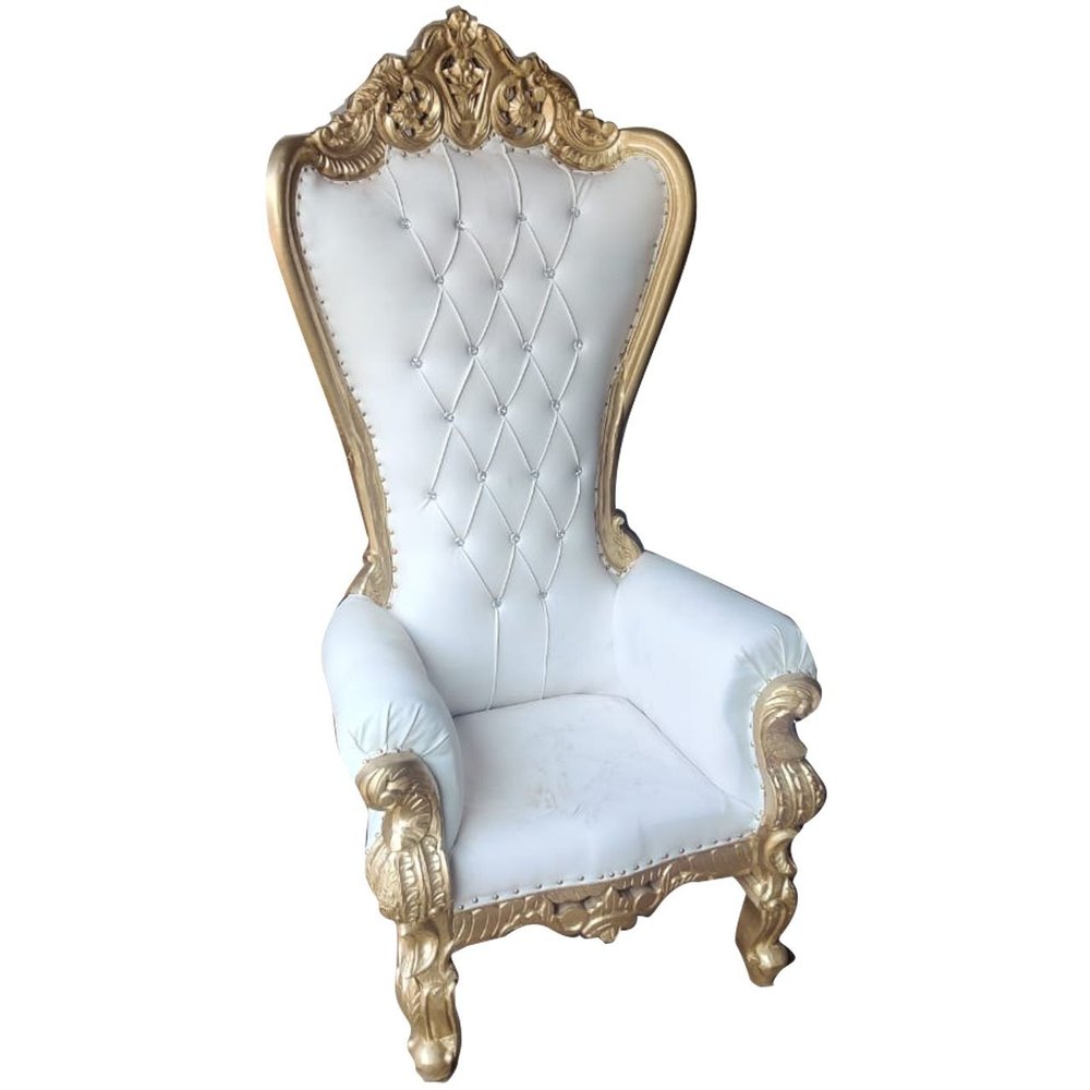 Wooden White Wedding Leather Chair, Size: 5 Fit Hight