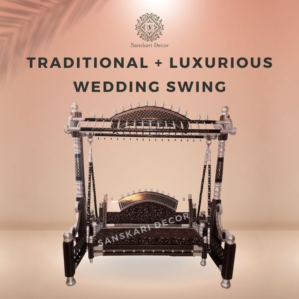 Wooden Sankheda Wedding Swing