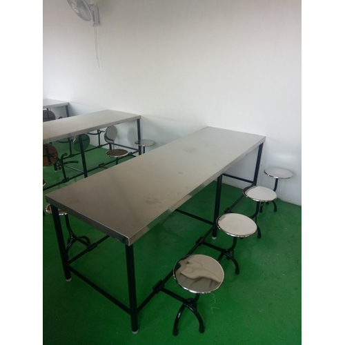 Rupnath Enterprises Stainless Steel 8 Seater Canteen Table