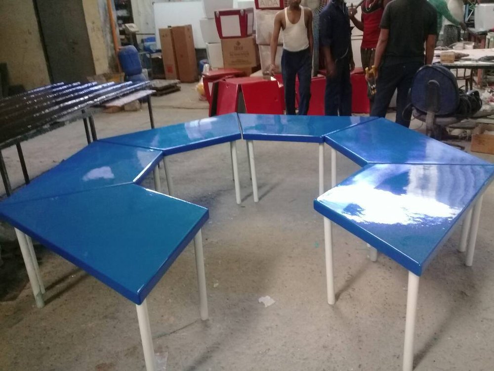 FRP Blue Kids Play school Benches, For Hotel, With Back