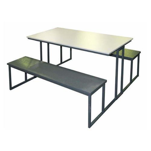 4 Seater Wood Cafe Canteen Bench